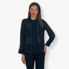 Camicia in Chiffon con Rouches